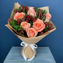 Букет цветов из:  Розы и Альстромерии в Губкине
