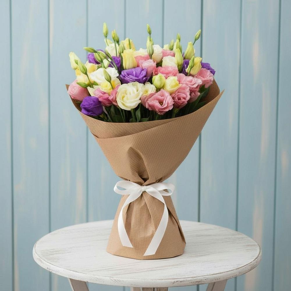 Букет цветов из: Лизиантусы в Губкине