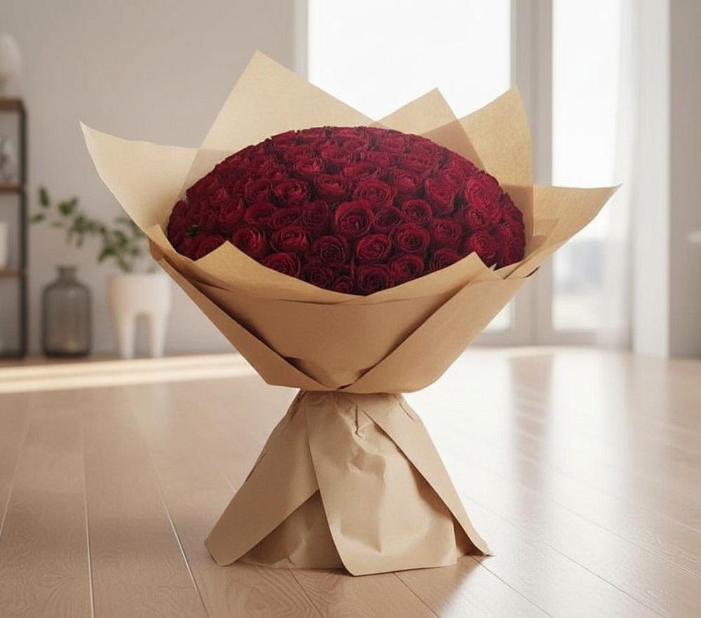 Букет 101 Красная роза в Губкине