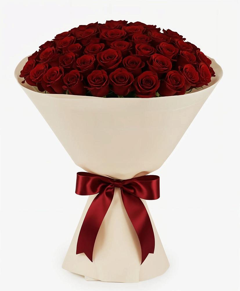 Букет 101 Бордовая роза Блэк Бакарра в Губкине